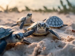 Tortues marines, observer les nouveaux-nés